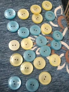 premium sky blue and cream buttons