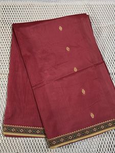 Elegant Maroon Silk Saree