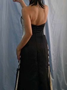 Black Strapless gown