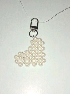 Pearl Heart Keychain