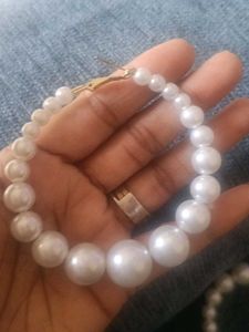 Chunky Pearl Hoop Earrings