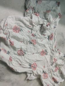 White Indo Western Crop Top