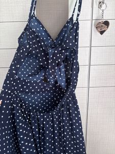 Navy Polka Dot Mini Dress