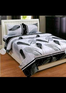 Feather Print Bed Sheet Set