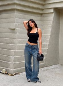 Zara copy Stylish Wide Leg Blue Denim Jeans