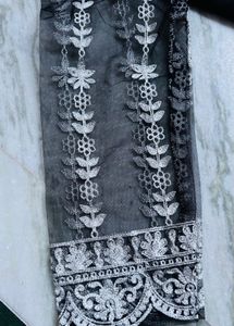 Elegant Black Embroidered Kurta Set