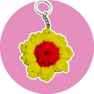 Crochet Sunflower Keychain - Summer Vibes!