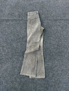 grey bootcut denim