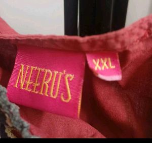 Maroon Embroidered Kurta