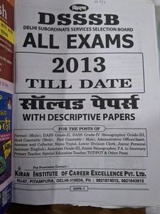 Dsssb Solved Paper For All Exams