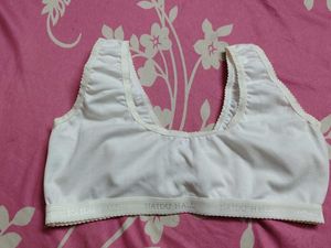 Comfortable White Cotton Bra