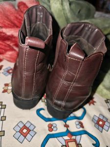 Stylish Brown Leather Ankle Boots