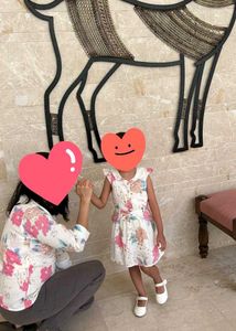 1) Mother-Daughter twin combo dress