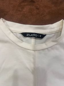 Ruched Cream T-Shirt ZUDIO