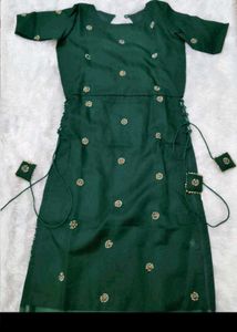 Emerald Green Embellished Kurta Set