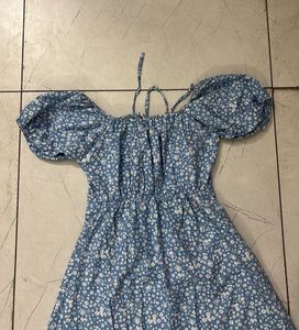Pretty Summer Floral Blue Dress 🩵