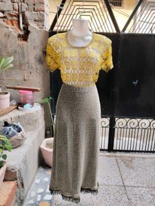 Elegant Printed Maxi Skirt