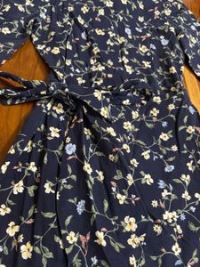 KOREAN Chic Floral Print Wrap Dress