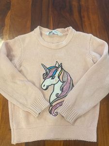 Unicorn Sweater - 3-5 Years Can Wear