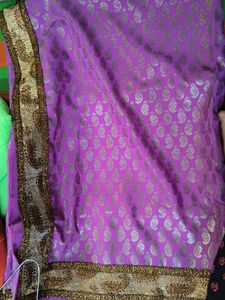 Purple Banarasi Silk Saree