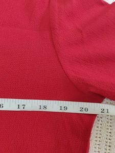 Vibrant Red Casual Top