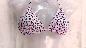 Stylish Cheetah Print Bikini Top