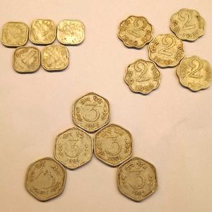 15-Piece Set of 1, 2, &amp; 3 Paise Coins for Sale