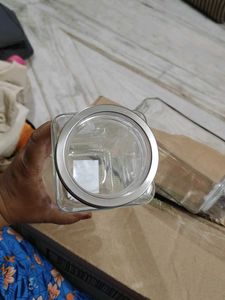 Set of 2 Glass Storage Jars
