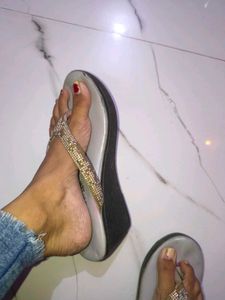 Sparkling Embellished Flip Flops