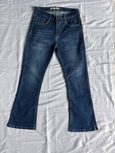 Classic Blue Denim Flare Jeans