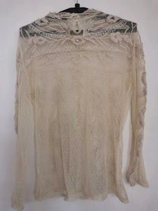 Vintage Lace High Neck Top