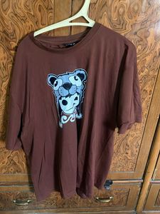 Cute Bear Graphic Oversized T-Shirt
