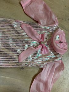 Sparkling Sequin Dress with Bow