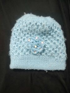 Light Blue Knit Beanie