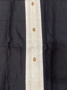 Black &amp; White Embroidered Kurta