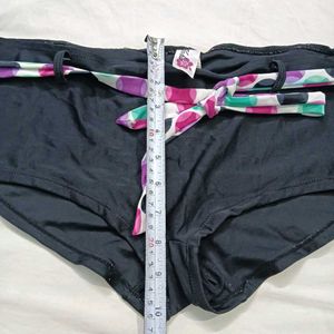 ⭐ Dark Navy Swim Bottom with Polka Dot Belt