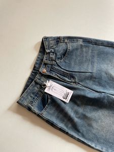 Vintage Wash Wide Leg Jeans