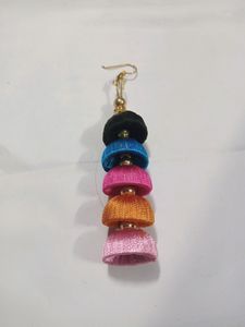 Handicrafted Silk Thread Jhumki, Earring ( New) Pack Of 1