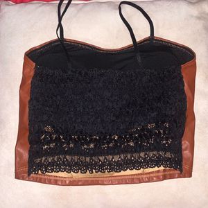 Corset Leather crop top