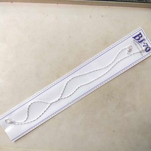 Pure silver snack chain anklets 1 pair
