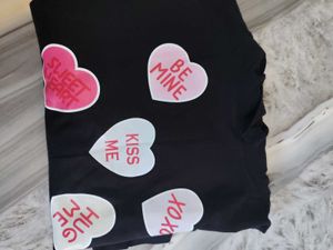 Black Hoodie with Heart Graphics