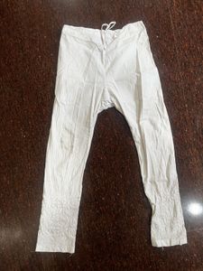 White Kurta Set with Floral Print