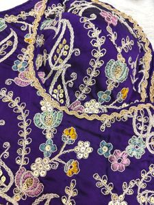 Designer Sleeveless Embroidered Blouse
