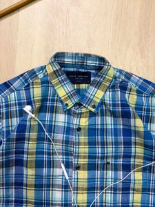 Blue Plaid Short Sleeve Shirt