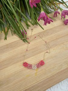 Sparkling Pink Crystal Necklace