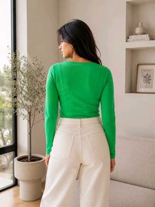 Bright Green Long Sleeve Bodysuit
