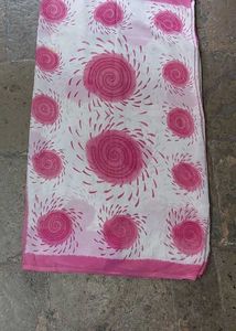 Pink Floral Saree