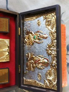 Antique Golden Lakshmi &amp; Shri Yantra Box Set