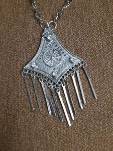 Oxidized Boho Necklace Pendant.
