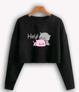 Cute Cat Graphic Crop Top